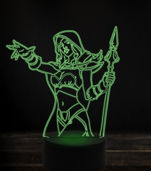 Beling 3D lampa, jaina proudmoore 4, 7 Farebná V1LW