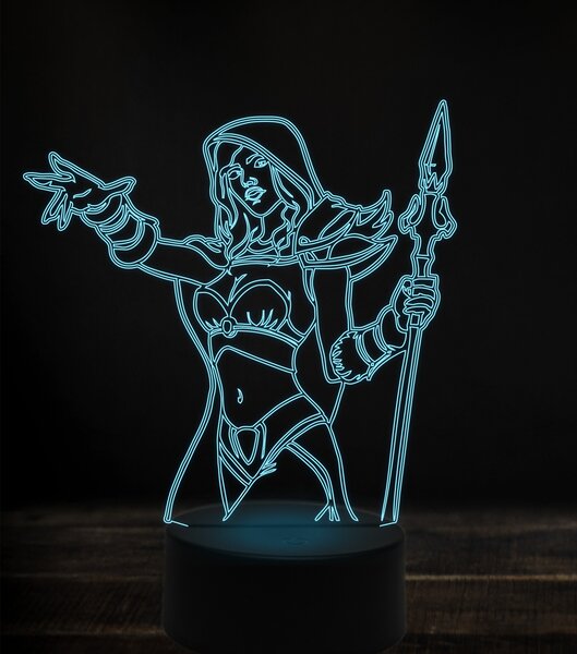 Beling 3D lampa, jaina proudmoore 4, 7 Farebná V1LW