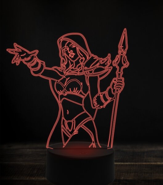 Beling 3D lampa, jaina proudmoore 4, 7 Farebná V1LW
