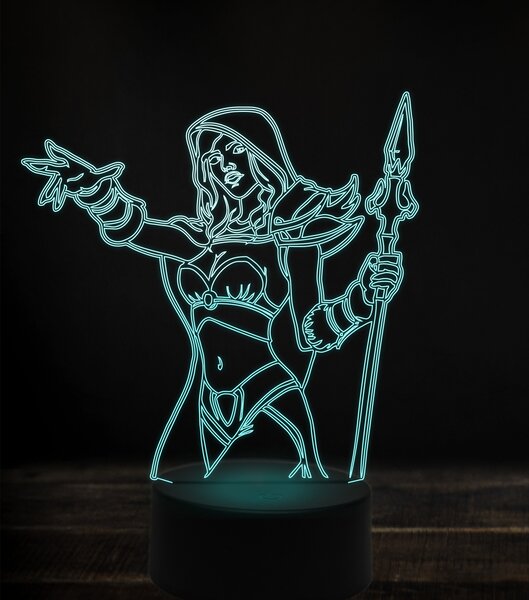 Beling 3D lampa, jaina proudmoore 4, 7 Farebná V1LW