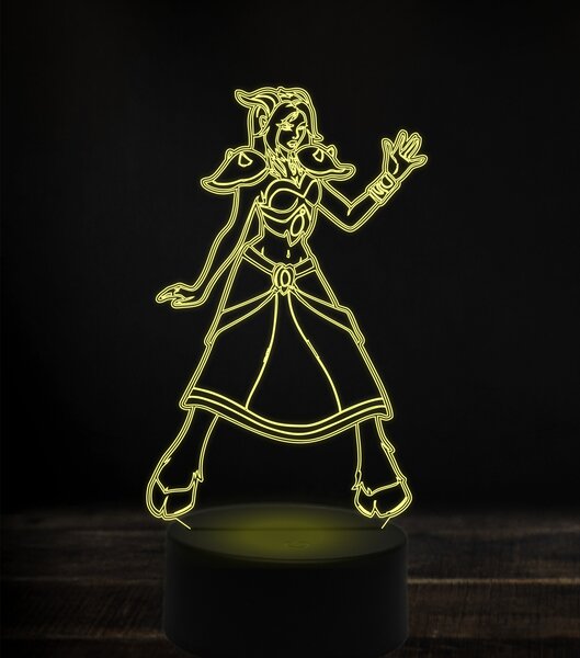 Beling 3D lampa, draenei, 7 Farebná V1LJ