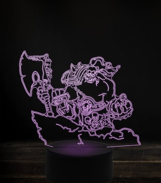 Beling 3D lampa,from hellscream, 7 Farebná V1LH