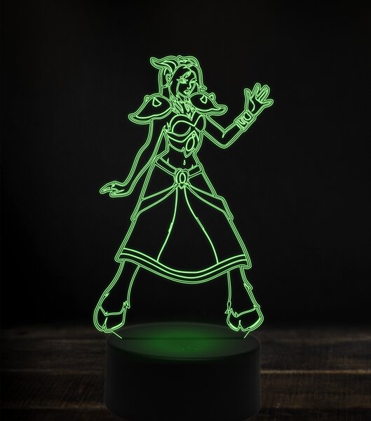 Beling 3D lampa, draenei, 7 Farebná V1LJ