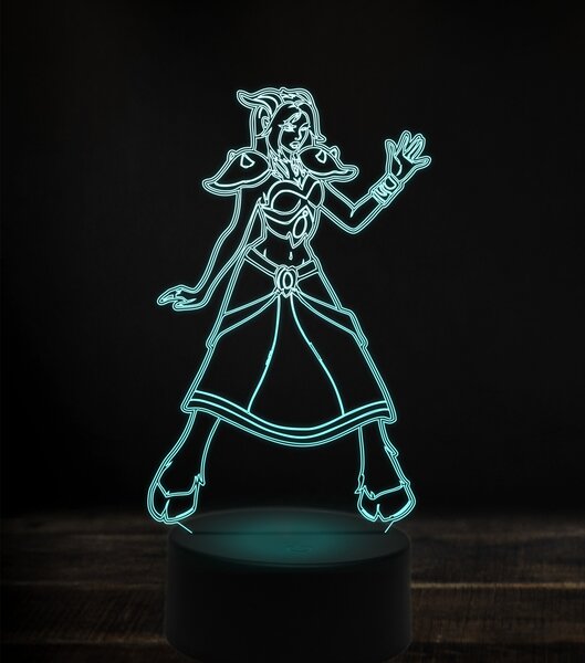 Beling 3D lampa, draenei, 7 Farebná V1LJ