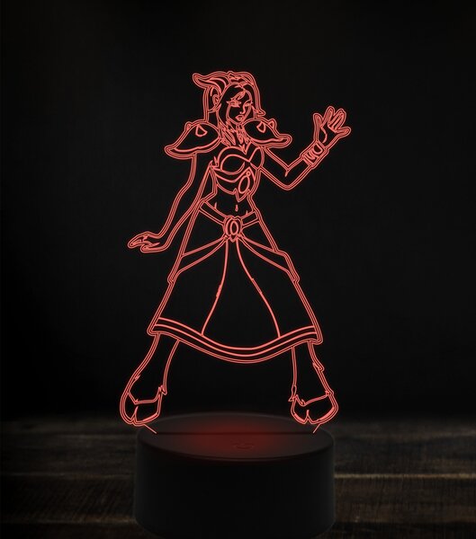Beling 3D lampa, draenei, 7 Farebná V1LJ