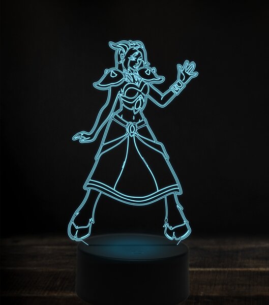 Beling 3D lampa, draenei, 7 Farebná V1LJ