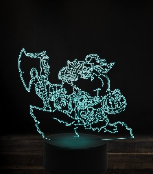 Beling 3D lampa,from hellscream, 7 Farebná V1LH