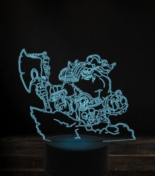 Beling 3D lampa,from hellscream, 7 Farebná V1LH