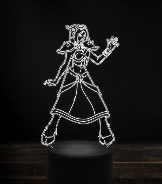 Beling 3D lampa, draenei, 7 Farebná V1LJ