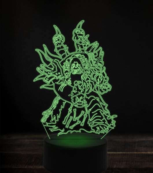 Beling 3D lampa, guldan, 7 Farebná V1LG