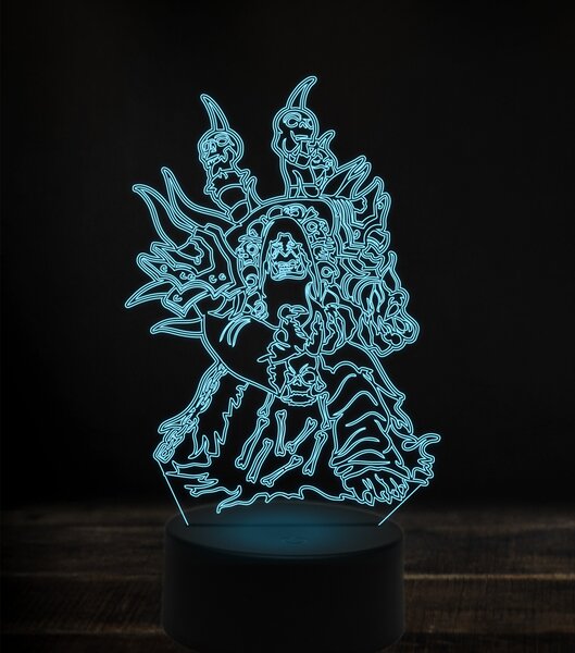 Beling 3D lampa, guldan, 7 Farebná V1LG
