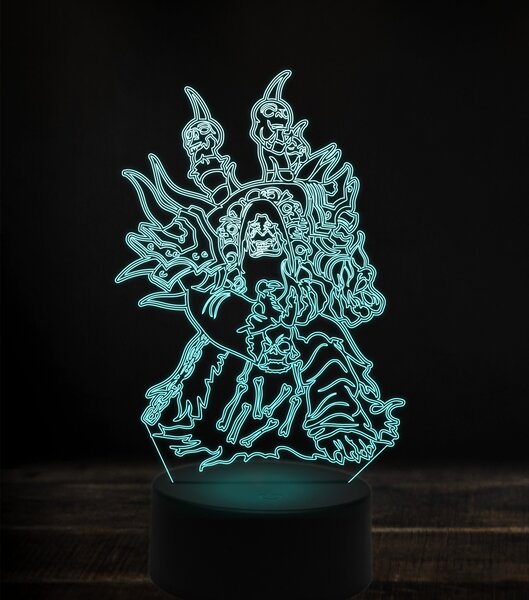 Beling 3D lampa, guldan, 7 Farebná V1LG