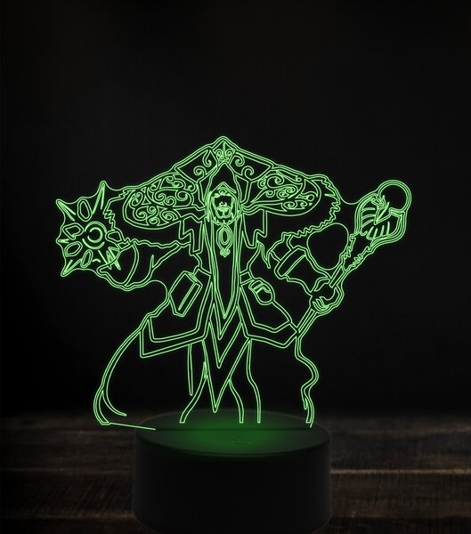 Beling 3D lampa, magus medivh, 7 Farebná V1LA