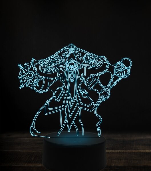 Beling 3D lampa, magus medivh, 7 Farebná V1LA