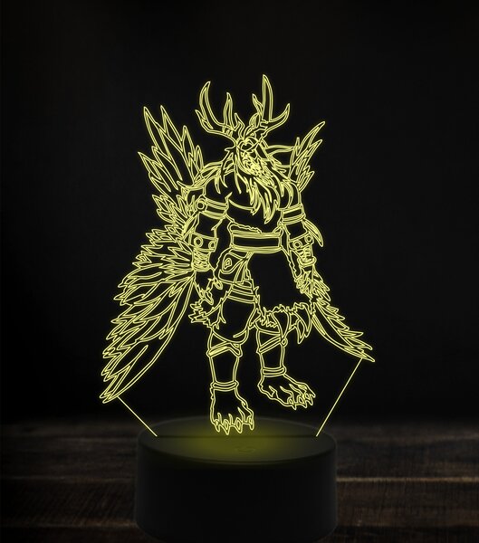 Beling 3D lampa, malfurion stormrage, 7 Farebná V1LM
