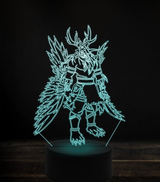 Beling 3D lampa, malfurion stormrage, 7 Farebná V1LM