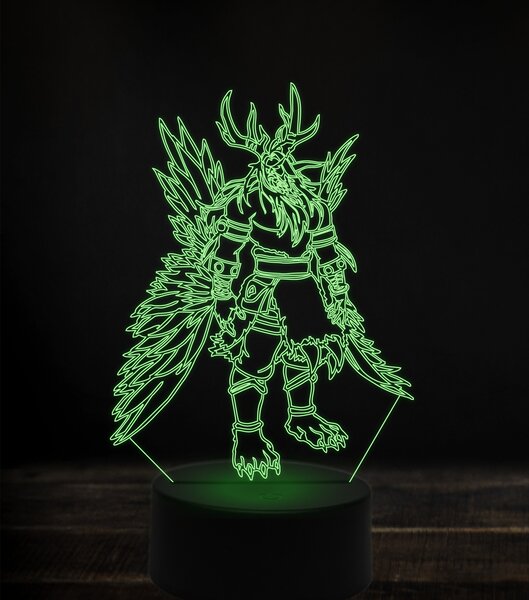 Beling 3D lampa, malfurion stormrage, 7 Farebná V1LM