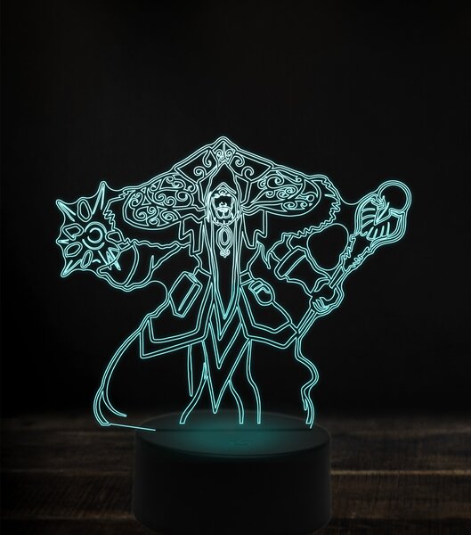 Beling 3D lampa, magus medivh, 7 Farebná V1LA