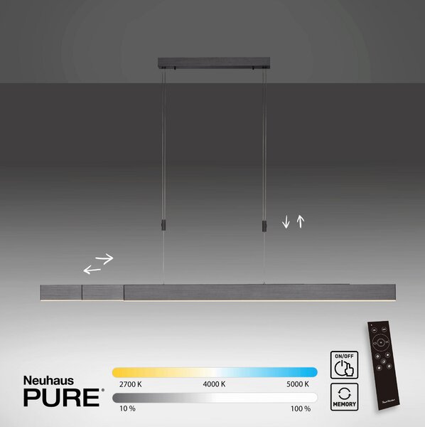 ZÁVESNÉ LED SVIETIDLO, 120-200/5,5/110-200 cm - Interiérové svietidlá