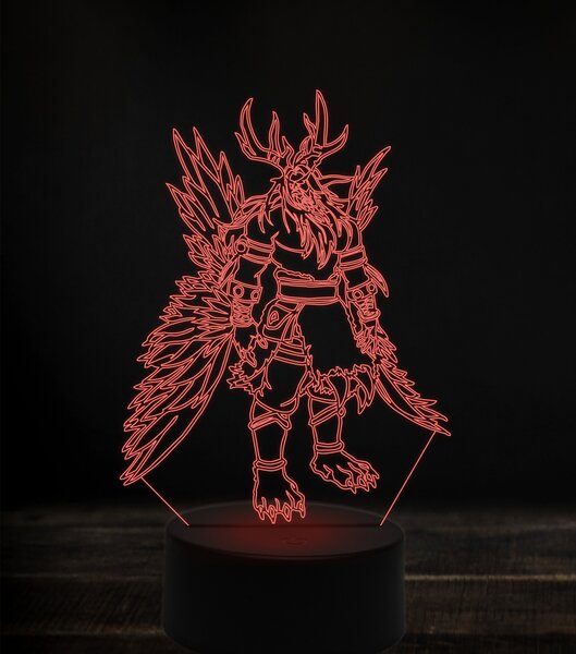 Beling 3D lampa, malfurion stormrage, 7 Farebná V1LM