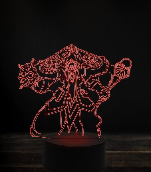 Beling 3D lampa, magus medivh, 7 Farebná V1LA