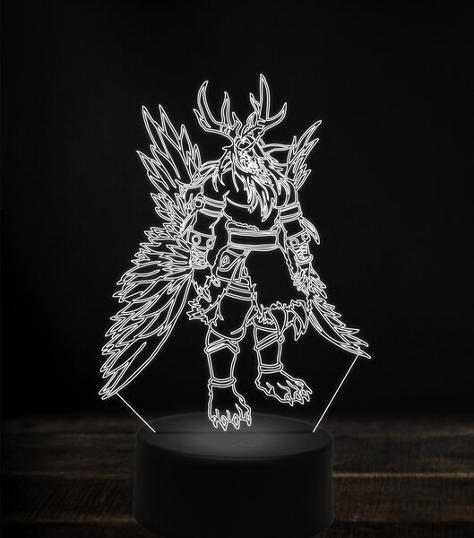 Beling 3D lampa, malfurion stormrage, 7 Farebná V1LM