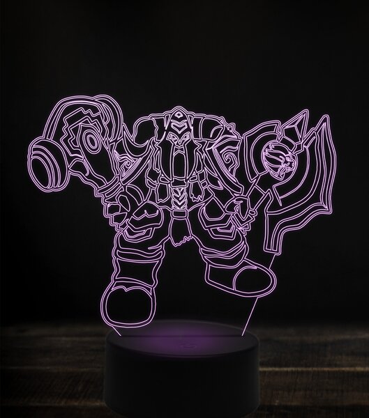 Beling 3D lampa, muradin bronzebeard 2, 7 Farebná V1LV