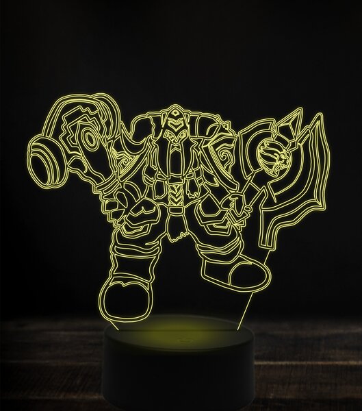 Beling 3D lampa, muradin bronzebeard 2, 7 Farebná V1LV