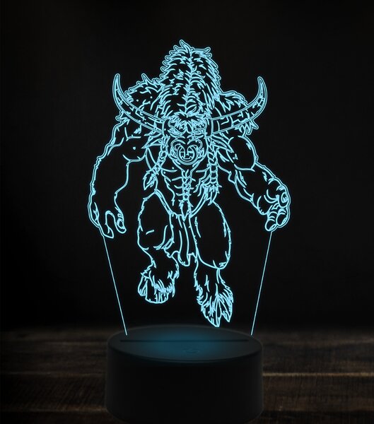 Beling 3D lampa,Tauren, 7 Farebná V1I