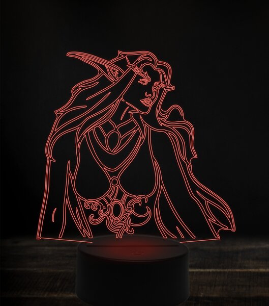 Beling 3D lampa, tyranda wisperwind, 7 Farebná V1Z