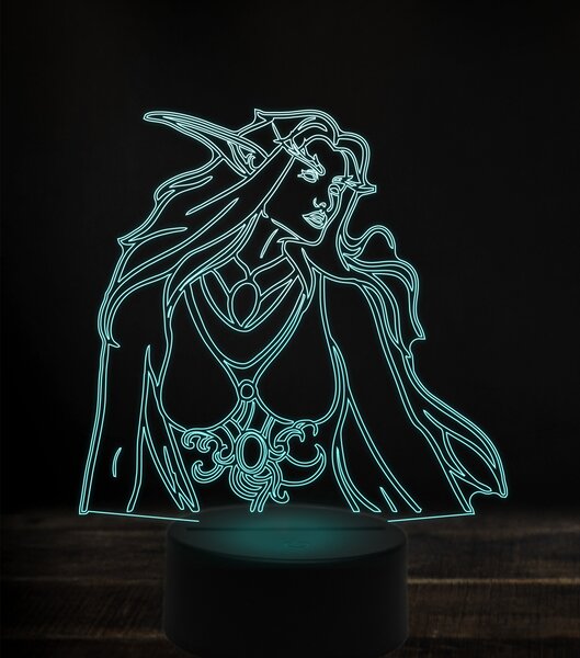 Beling 3D lampa, tyranda wisperwind, 7 Farebná V1Z