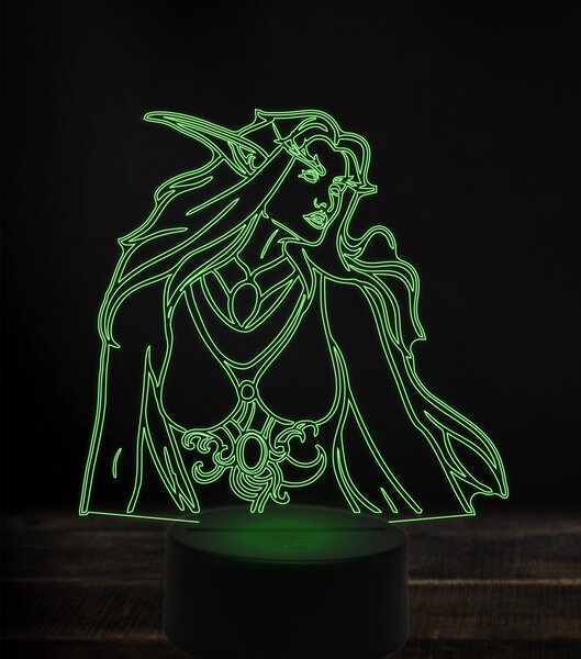 Beling 3D lampa, tyranda wisperwind, 7 Farebná V1Z