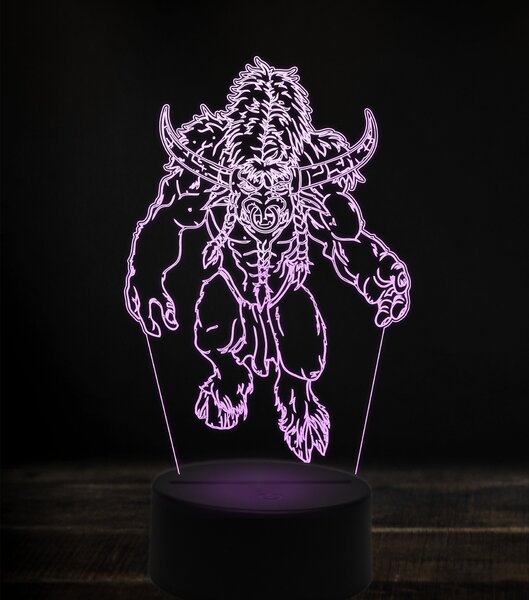 Beling 3D lampa,Tauren, 7 Farebná V1I