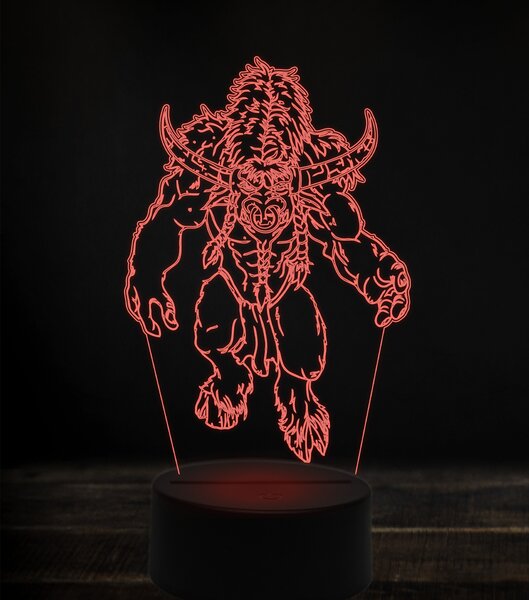 Beling 3D lampa,Tauren, 7 Farebná V1I