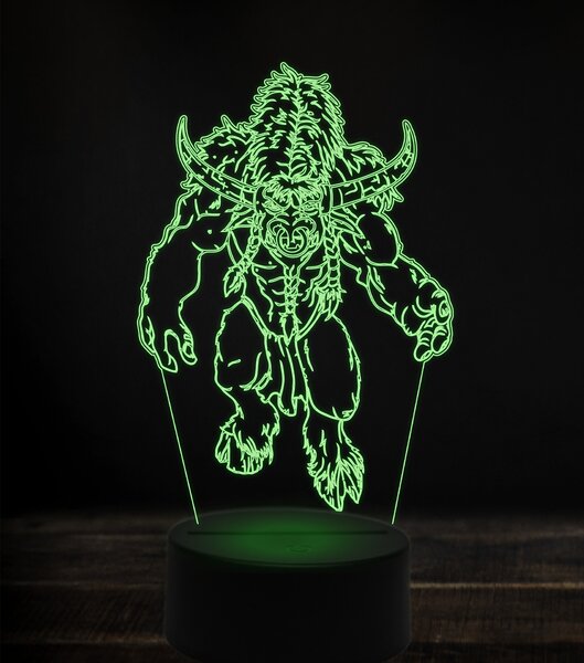 Beling 3D lampa,Tauren, 7 Farebná V1I