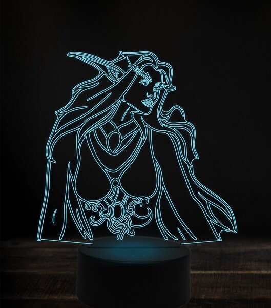 Beling 3D lampa, tyranda wisperwind, 7 Farebná V1Z
