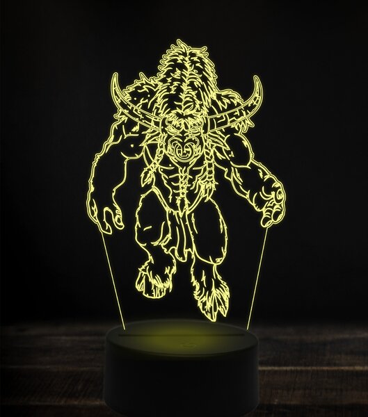 Beling 3D lampa,Tauren, 7 Farebná V1I