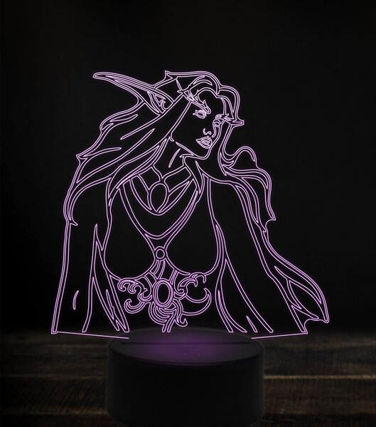 Beling 3D lampa, tyranda wisperwind, 7 Farebná V1Z