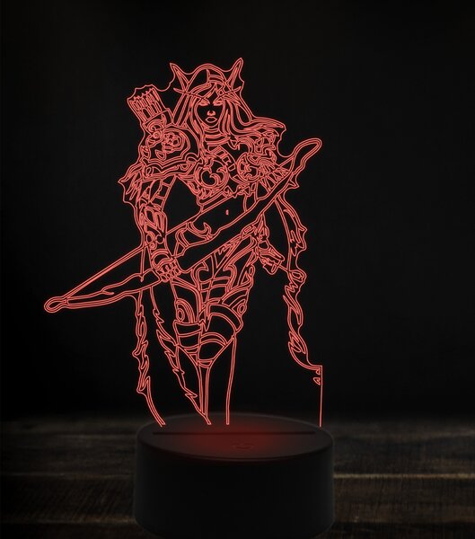 Beling 3D lampa,Sylvanas Windrunner 2 , 7 Farebná V1O