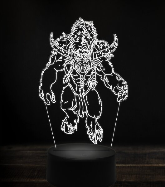 Beling 3D lampa,Tauren, 7 Farebná V1I