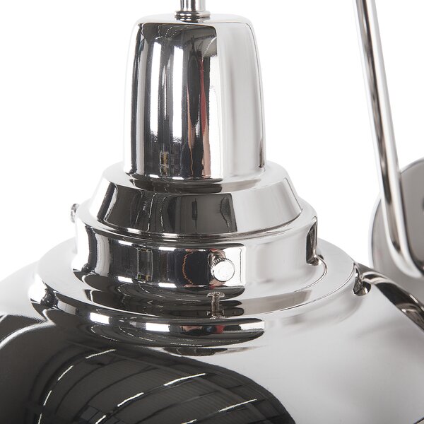 Nástenná lampa strieborná kovová industriálny vintage štýl osvetlenie na stenu
