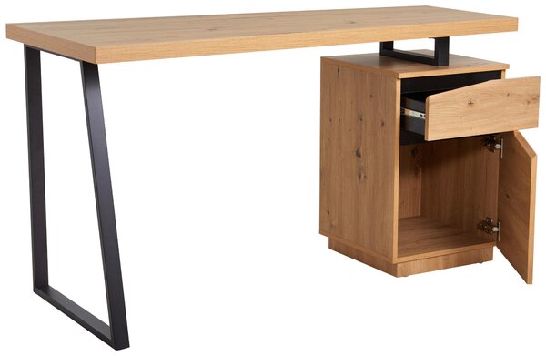 PÍSACÍ STÔL, čierna, farba duba, 140/60/74 cm Livetastic - Online Only kancelárie, Online Only