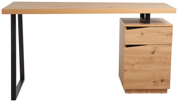 PÍSACÍ STÔL, čierna, farba duba, 140/60/74 cm Livetastic - Online Only kancelárie, Online Only