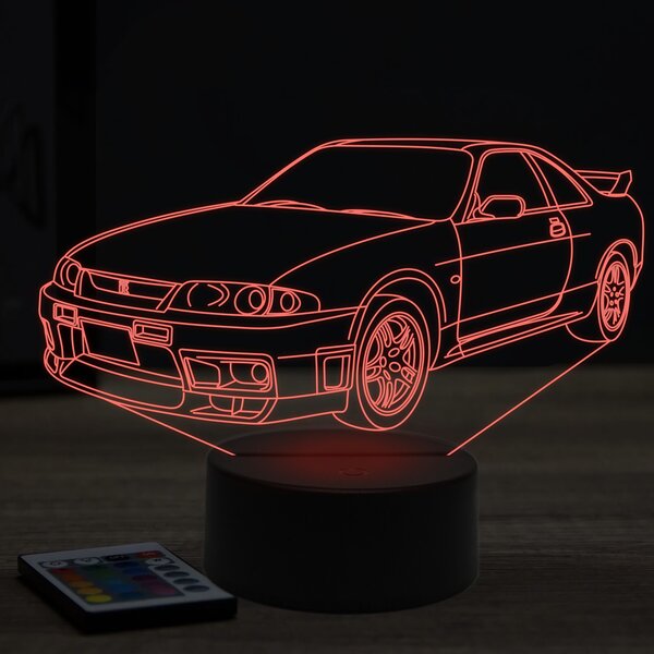 Beling 3D lampa,nissan GTR R33, 7 farebná Y112