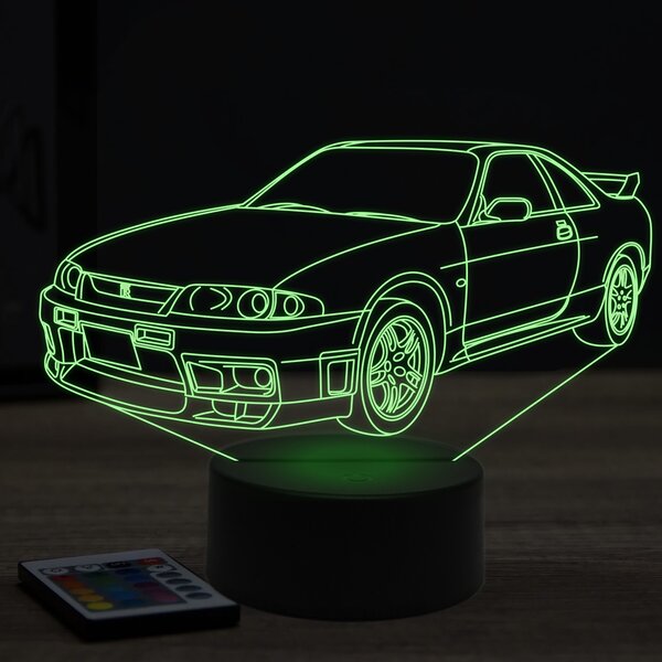 Beling 3D lampa,nissan GTR R33, 7 farebná Y112