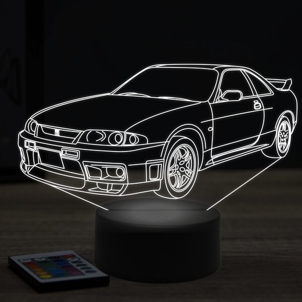 Beling 3D lampa,nissan GTR R33, 7 farebná Y112