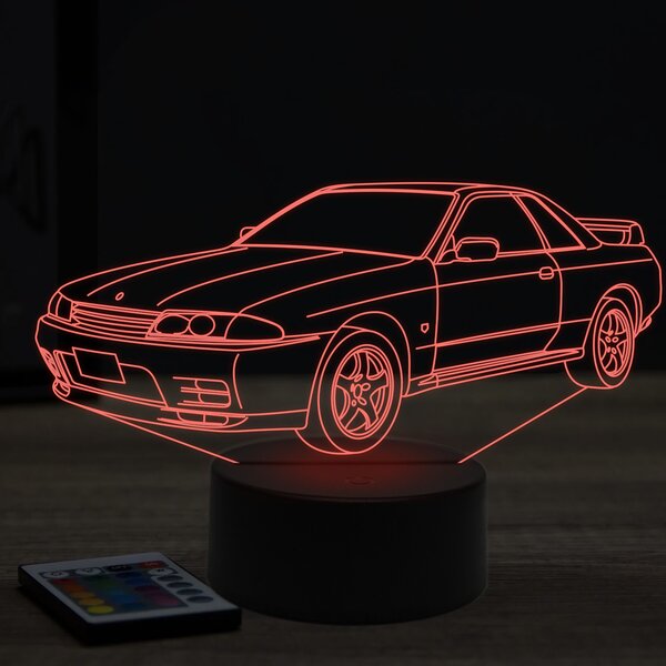 Beling 3D lampa,nissan GTR R32, 7 farebná Y11