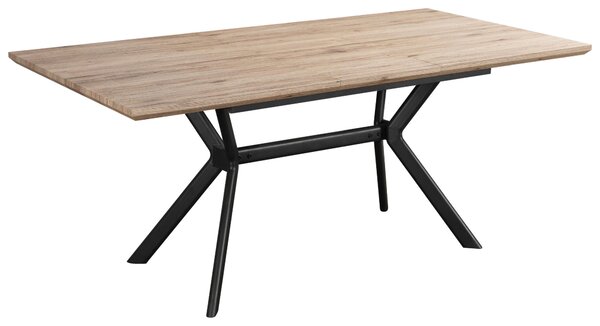 JEDÁLENSKÝ STÔL, prírodná farba, čierna, 140/90/76 cm MID.YOU - Stoly, Online Only