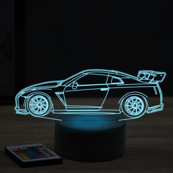 Beling 3D lampa,nissan GTR side , 7 farebná Y116