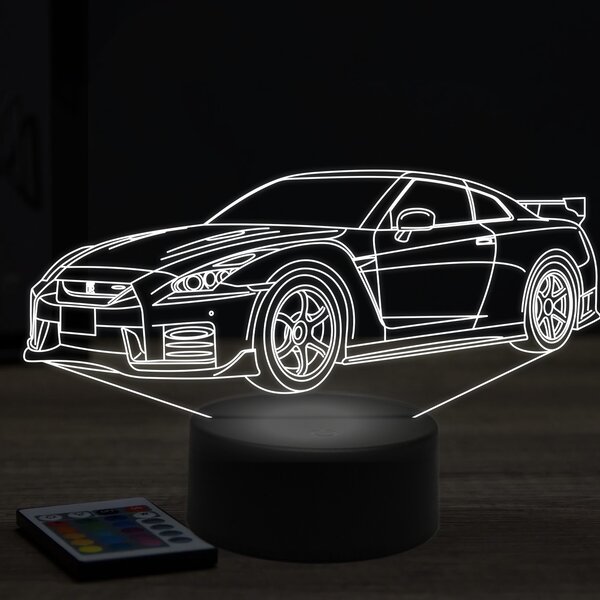 Beling 3D lampa,nissan GTR R35, 7 farebná Y114